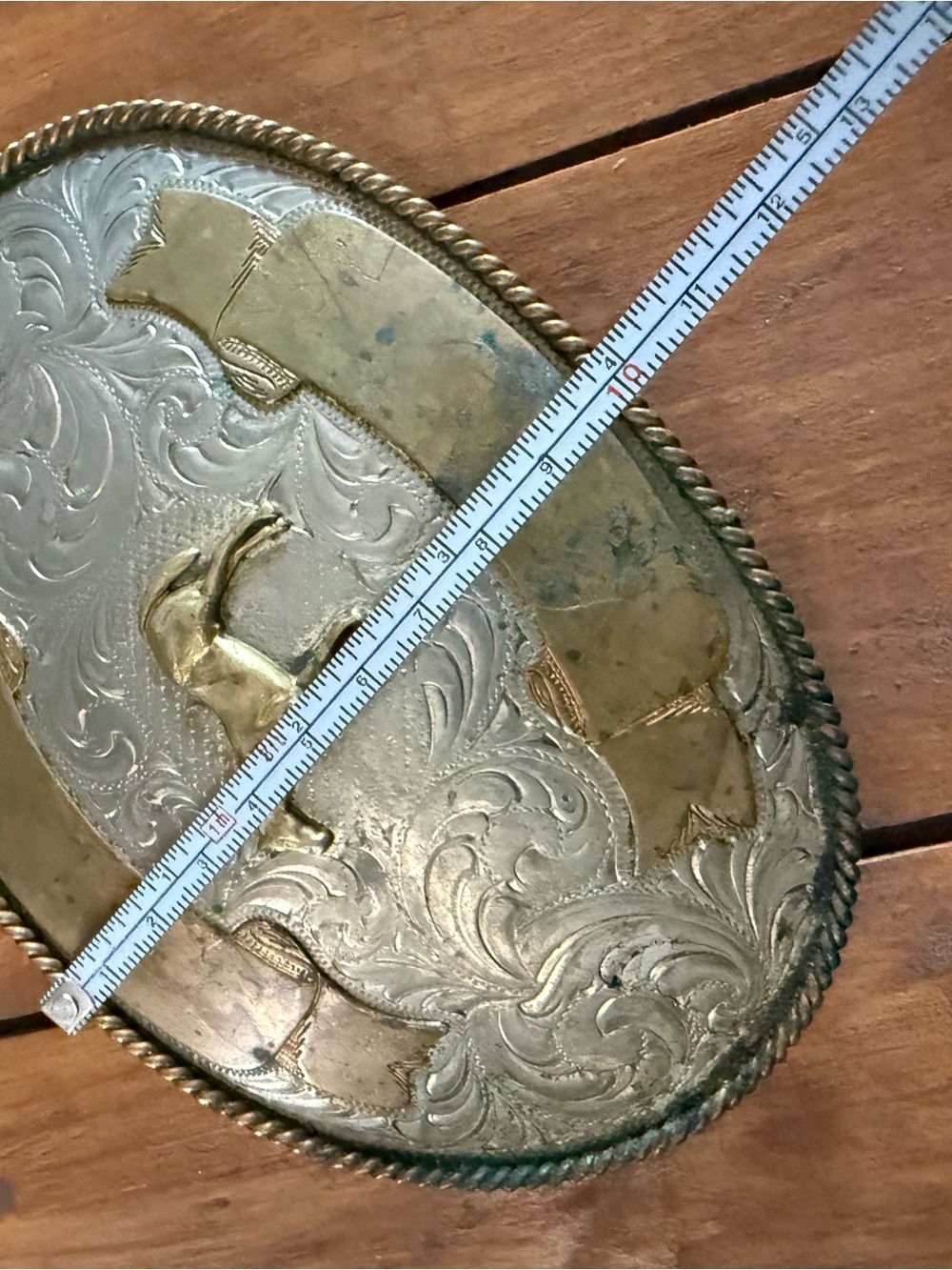 Vintage Montana Silversmiths German Silver Horse Western Belt Buckle - Picture 3 of 4